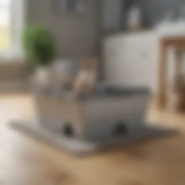 Convenient Cleaning Features An illustration showcasing the convenience and ease of cleaning of an extra large open top litter box
