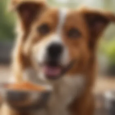 A happy and healthy dog enjoying Purina anti-allergy dog food