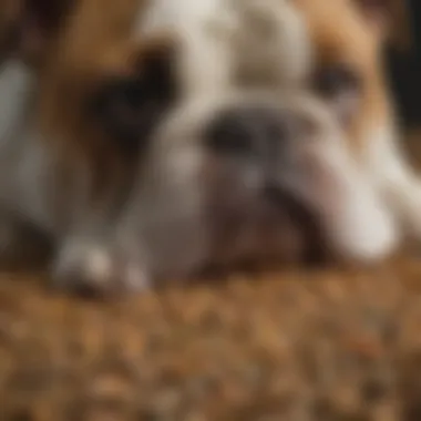 Close-up of high-quality ingredients in dog food