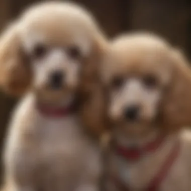 Poodle - The Sophisticated Comforter An alert Poodle service dog comforting someone in need