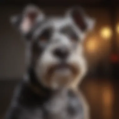 Confident Schnauzer Breed Stylish hypoallergenic Schnauzer posing confidently