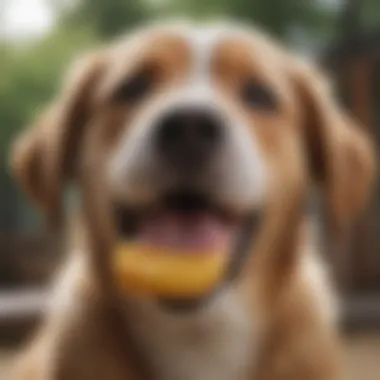 Dental Chew Treat for Puppies Puppy chewing on a dental chew treat