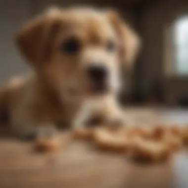 Variety of puppy chew treats on display