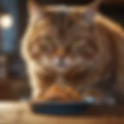 Cat enjoying a gourmet wet food meal