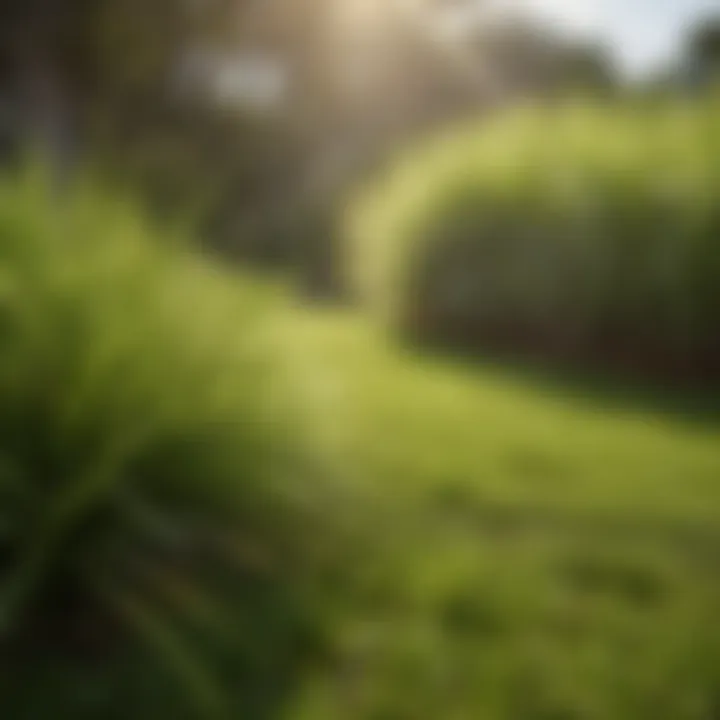 A pest-resistant Zoysia grass lawn thriving in a sunny environment.