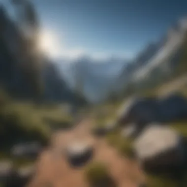 Majestic mountains under a clear blue sky