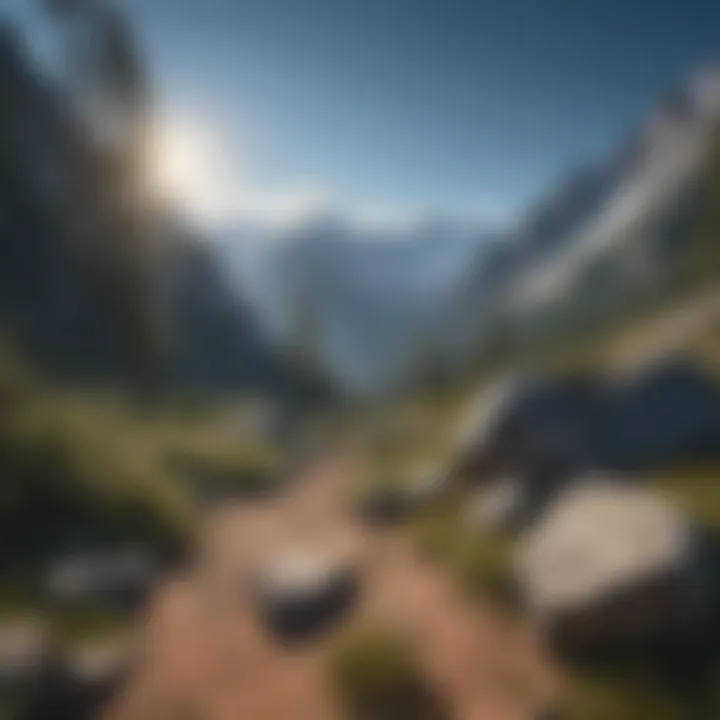 Majestic mountains under a clear blue sky