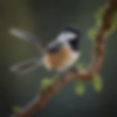 Chickadee's Playful Aerial Acrobatics