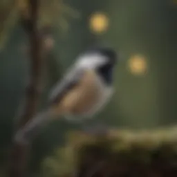 Enigmatic Chickadee in Twilight