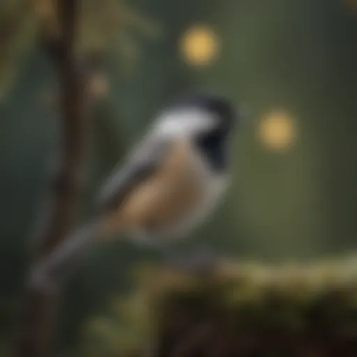 Enigmatic Chickadee in Twilight