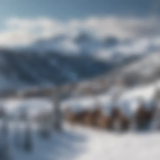 A panoramic view of Colorado's highest ski resort showcasing the snow-covered mountains.