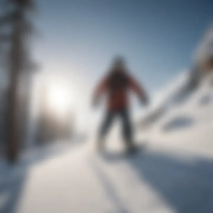 Adventurers enjoying snowboarding on a vast slope at the resort.
