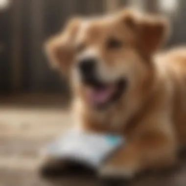 Using Dog Safe Wipes on Pets A happy dog being gently wiped with a dog safe wipe