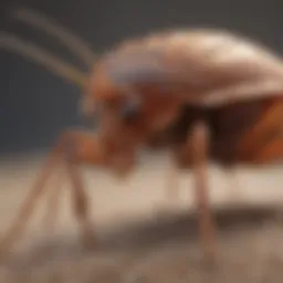 A detailed close-up of a bed bug in early stage