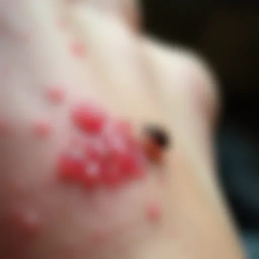 Identifying the Signs of Bed Bug Bites Close-up of bed bug bites on skin