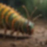 Metamorphosis of a caterpillar into a butterfly