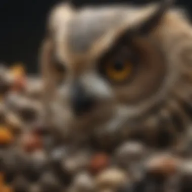 Intricate Details Revealed A close-up view of dissected owl pellet