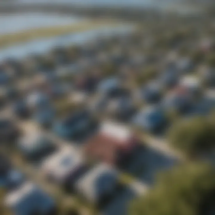 Aerial view of the historic district in Apalachicola