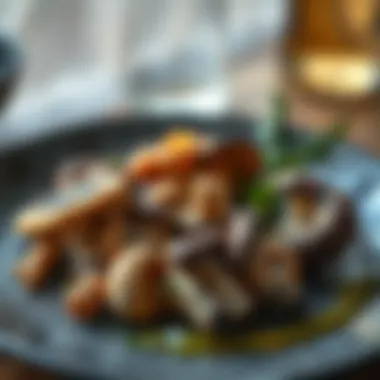 Culinary Uses of Wild Mushrooms A beautifully plated dish featuring freshly foraged mushrooms, showcasing their culinary potential.