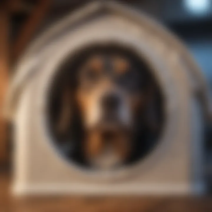 Diagram showing insulation features in dog shelters