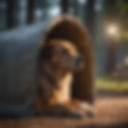 Warm and cozy heated dog shelter