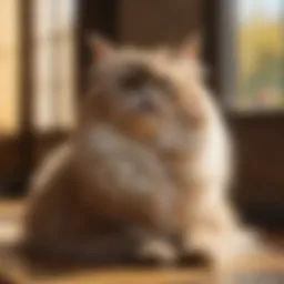 Himalayan Cat Persian lounging in a sunlit room