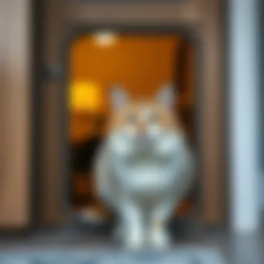 Installation of an indoor cat door