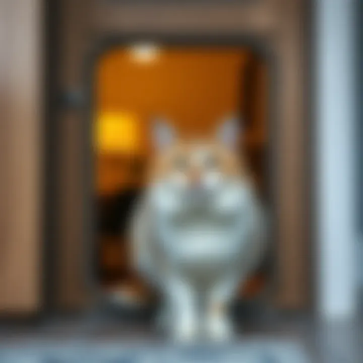 Installation of an indoor cat door