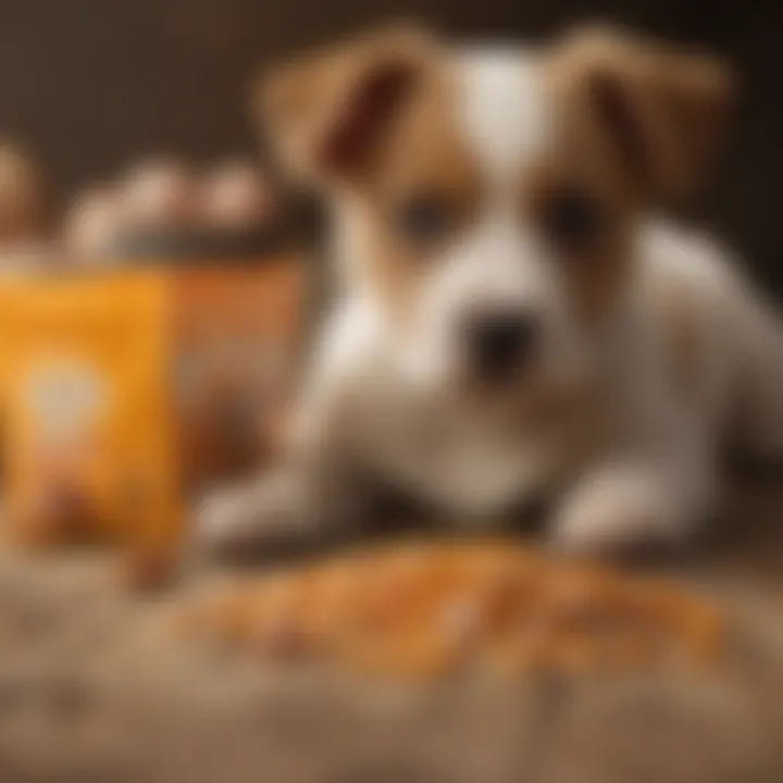 Variety of protein sources used in puppy food, including chicken and lamb
