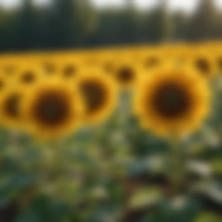 Colorful Yellow Sunflowers in Sunlight