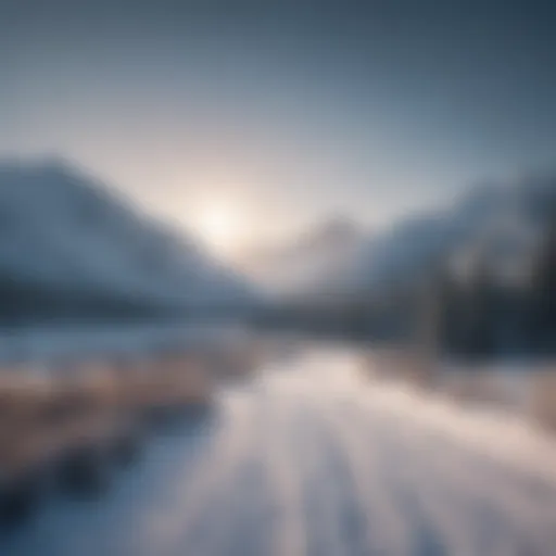 Stunning view of snow-covered mountains in Montana during winter.