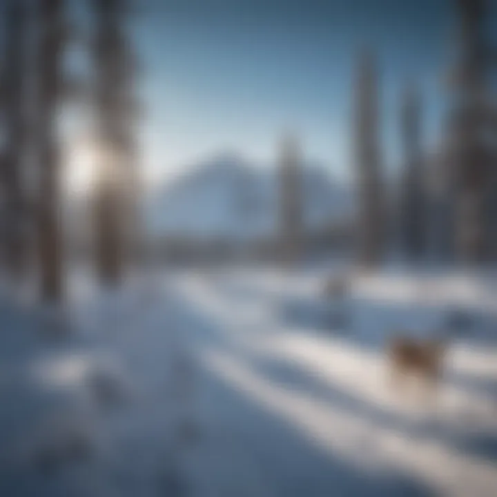 A breathtaking view of winter activities available at a Montana resort.