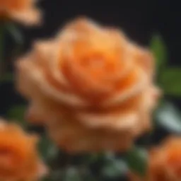 Vibrant Orange Tea Rose in Bloom