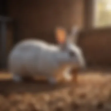 An array of pellet feeders designed for optimal rabbit nutrition.