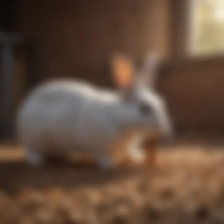 An array of pellet feeders designed for optimal rabbit nutrition.