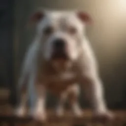 Elegantly poised pitbull showcasing strength and grace