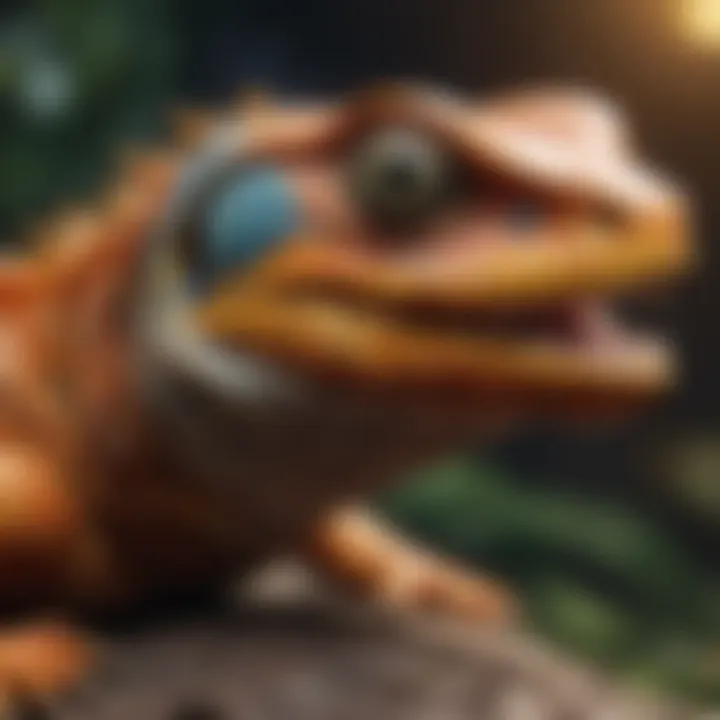 Colorful therapy reptile showcasing its unique beauty
