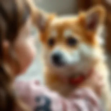 Child-Friendly Small Dog Breeds: Quiet and Loving A small dog breed interacting gently with a child