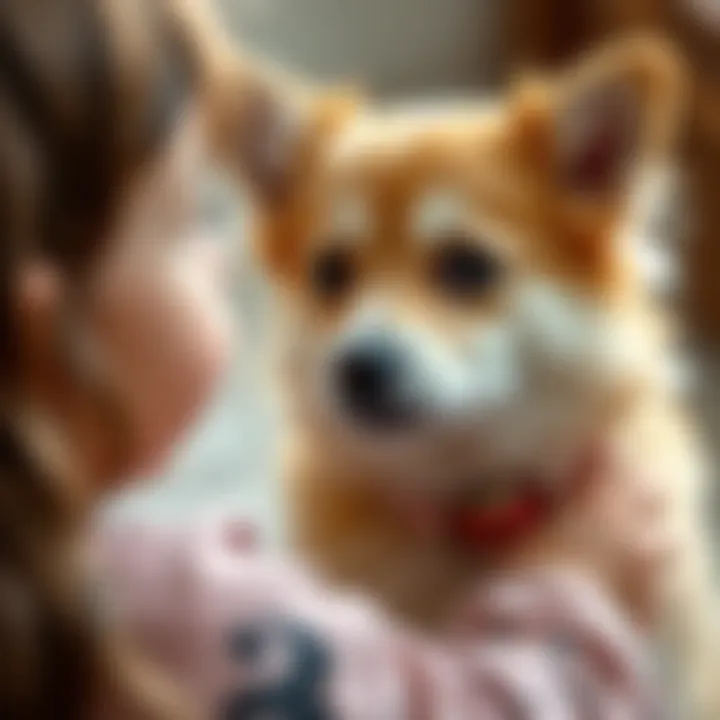 Child-Friendly Small Dog Breeds: Quiet and Loving A small dog breed interacting gently with a child