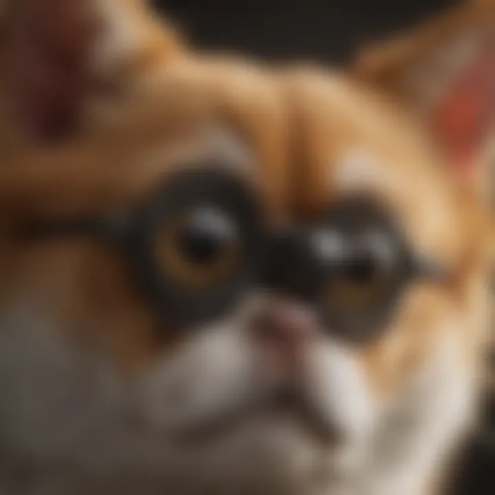 Close-up of a pet camera's features on a digital display
