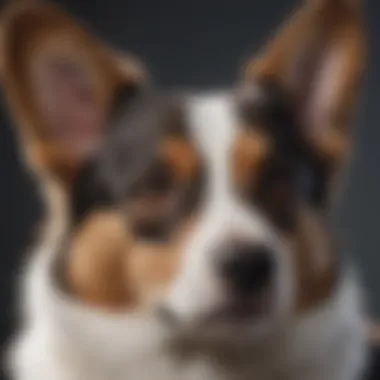 Distinctive Features of the Cardigan Welsh Corgi Close-up of a Cardigan Welsh Corgi's distinctive coat and features