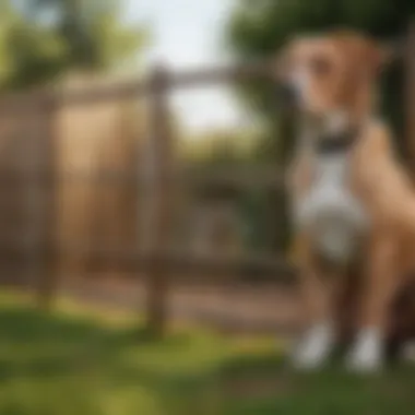 An illustration showing various types of dog fences