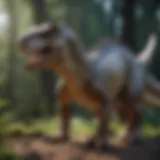 A diverse collection of dinosaur toys showcasing various species