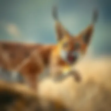 The Hunting Mastery of the Caracal Caracal demonstrating its remarkable hunting skills in the wild