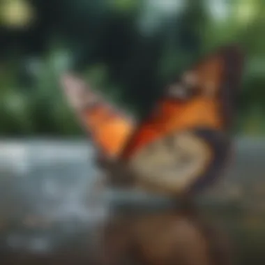 Artistic depiction of a butterfly representing transformation and growth