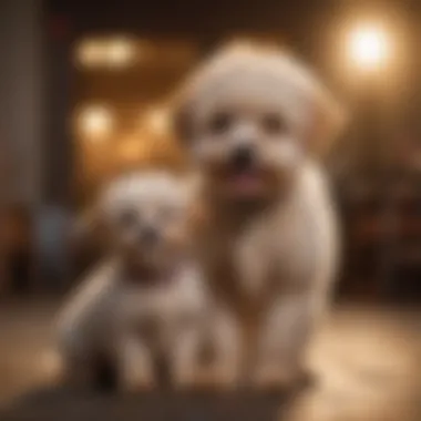 Maltipoo and Children - A Perfect Duo Maltipoo interacting joyfully with children