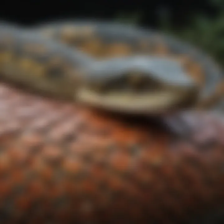 A close-up of a snake's scales, emphasizing its evolutionary adaptations.