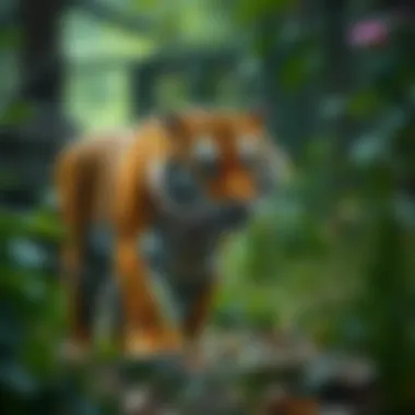 Bengal Tiger in the Wild Majestic Bengal tiger prowling in its natural habitat
