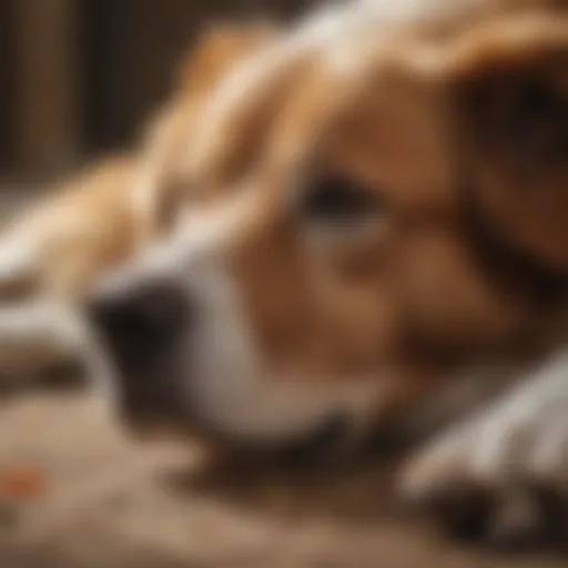 Illustration depicting a canine experiencing a focal seizure