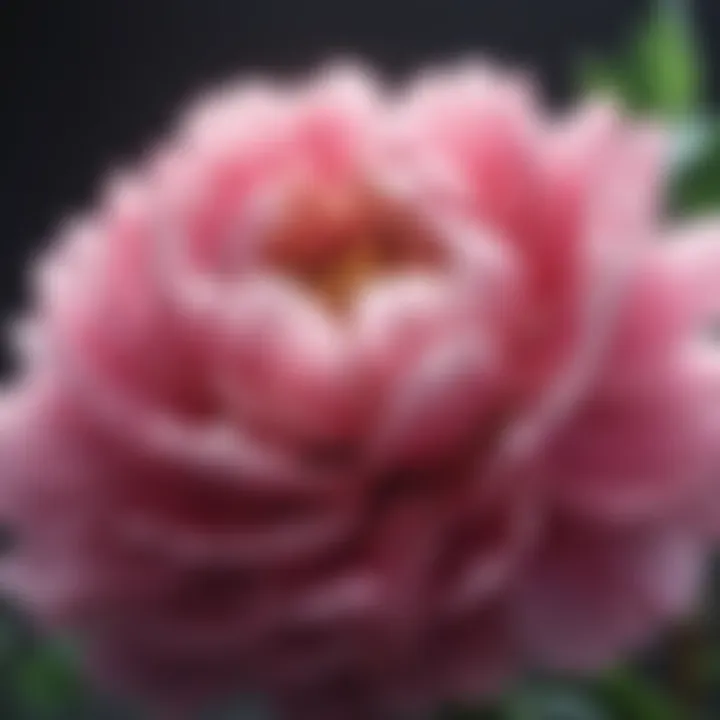 Blossoming Pink Peony Flower